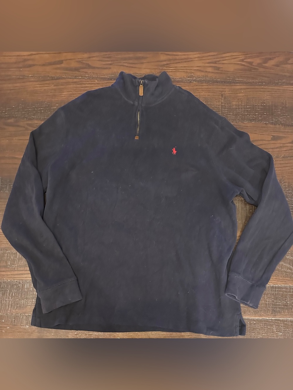 Polo Ralph Lauren Navy Blue Quarter Zip Pullover Sweater Size XXL (no Tag)